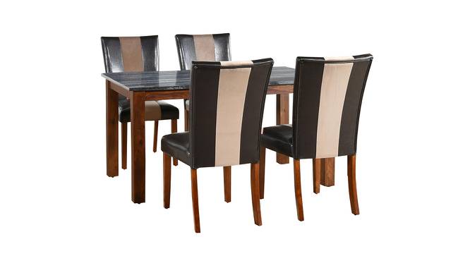Enlope 4 Seater Dining Set (Walnut, Gloss Finish) by Urban Ladder - Front View Design 1 - 403688