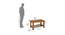 Eulalie Center Table (Melamine Finish, Brown - Wenge) by Urban Ladder - Design 1 Dimension - 403743