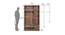 Gulliver 3 Door  3 Door Wardrobe (Brown) by Urban Ladder - Design 1 Dimension - 403940