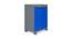 Hardon Wardrobe (Deep Blue - Grey) by Urban Ladder - Front View Design 1 - 403974