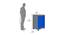 Hardon Wardrobe (Deep Blue - Grey) by Urban Ladder - Design 1 Dimension - 404042