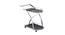 Kalipso Serving Cart with Wheel (Black, Gloss Finish) by Urban Ladder - Front View Design 1 - 404073