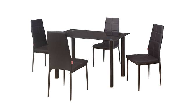 Joseph 4 Seater Dining Set (Brown, Matte Finish) by Urban Ladder - Front View Design 1 - 404080
