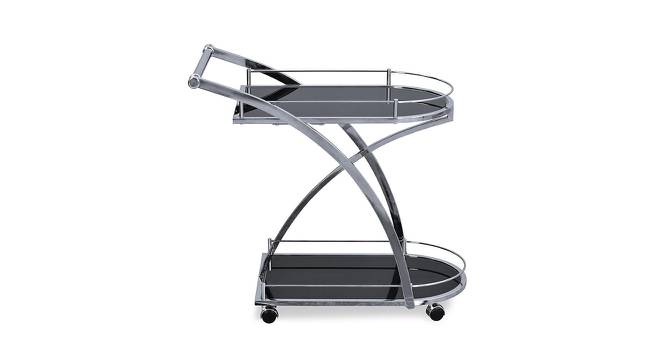 Kalipso Serving Cart with Wheel (Black, Gloss Finish) by Urban Ladder - Cross View Design 1 - 404086