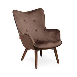 At Home Design Leisure Occasional Chair (Brown, Matte Finish)
