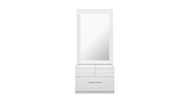 Lennox Dresser with Mirror (White, Gloss Finish) by Urban Ladder - Front View Design 1 - 404173