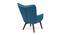 Leisure Occasional Chair (Blue, Matte Finish) by Urban Ladder - Rear View Design 1 - 404210