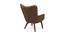 Leisure Occasional Chair (Brown, Matte Finish) by Urban Ladder - Rear View Design 1 - 404211