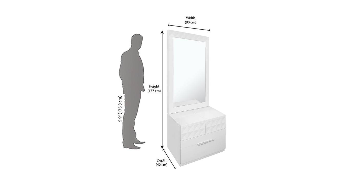 Lennox dresser with mirror white 6