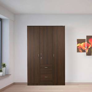 Mozart 3 door wardrobe with mirror walnut walnut lp