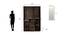 Mozart 3 Door Wardrobe with Mirror (Walnut) by Urban Ladder - Design 1 Dimension - 404289