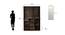 Mozart 3 Door Wardrobe with Mirror (Walnut) by Urban Ladder - Image 1 Design 1 - 404295