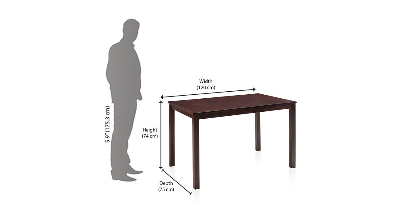Dimensions of a hotsell 4 seater dining table