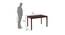 Peak 4 Seater Dining Set (Cappuccino, Matte Finish) by Urban Ladder - Design 1 Dimension - 404384