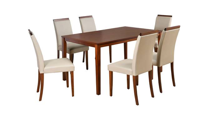 Pearl 6 Seater Dining Set (Cappuccino, Matte Finish) by Urban Ladder - Front View Design 1 - 404420
