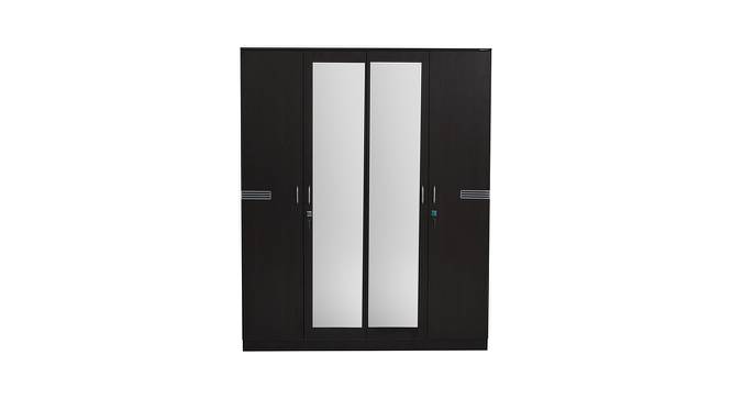 Riva 4 Door Wardrobe with Mirror (New Wenge) by Urban Ladder - Front View Design 1 - 404516