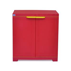 Plastic Storage Design Satorna Wardrobe (Small Size, Bright Red - Yellow)