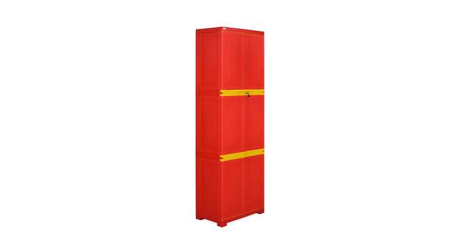 Satorna Wardrobe (Bright Red - Yellow) by Urban Ladder - Front View Design 1 - 404609