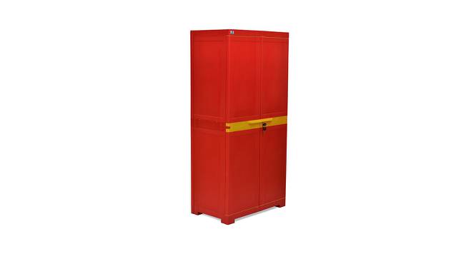 Satorna Wardrobe (Bright Red - Yellow) by Urban Ladder - Front View Design 1 - 404615