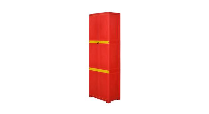 Satorna Wardrobe (Bright Red - Yellow) by Urban Ladder - Cross View Design 1 - 404625