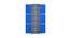 Satorna Wardrobe (Deep Blue - Grey) by Urban Ladder - Design 1 Side View - 404640