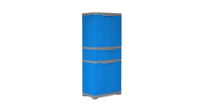Solana Wardrobe (Deep Blue - Grey) by Urban Ladder - Front View Design 1 - 404713