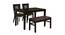 Waves 2 Seater Dining Set (Brown, Matte Finish) by Urban Ladder - Front View Design 1 - 404807