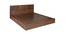 Yard Storage Bed (King Bed Size, Brown - Wenge) by Urban Ladder - Design 1 Side View - 404893