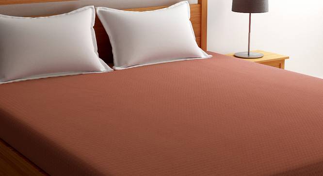 Astor Row Bedsheet (Brown, Double Size) by Urban Ladder - Front View Design 1 - 405414