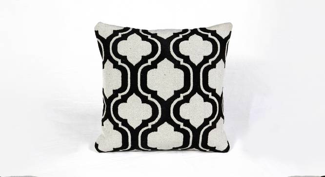 Chelsea Cushion Cover Set (Grey, 41 x 41 cm  (16" X 16") Cushion Size, Set Of 2 Set) by Urban Ladder - Front View Design 1 - 405469