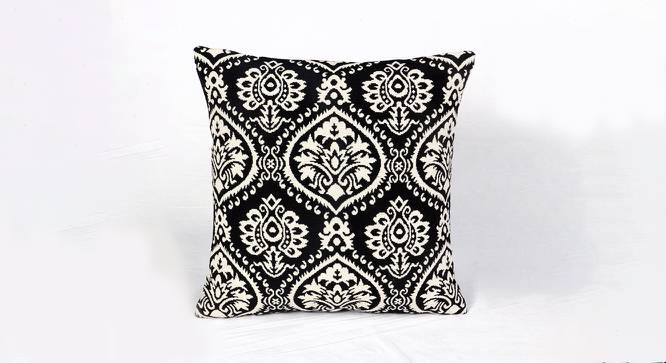 Clifton Cushion Cover Set of 2 (Black, 41 x 41 cm  (16" X 16") Cushion Size, Set Of 2 Set) by Urban Ladder - Front View Design 1 - 405471