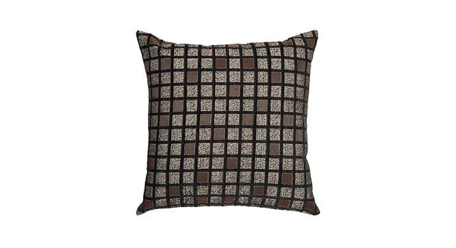 Caprice Cushion Cover Set (Grey, 41 x 41 cm  (16" X 16") Cushion Size, Set of 5 Set) by Urban Ladder - Front View Design 1 - 405490