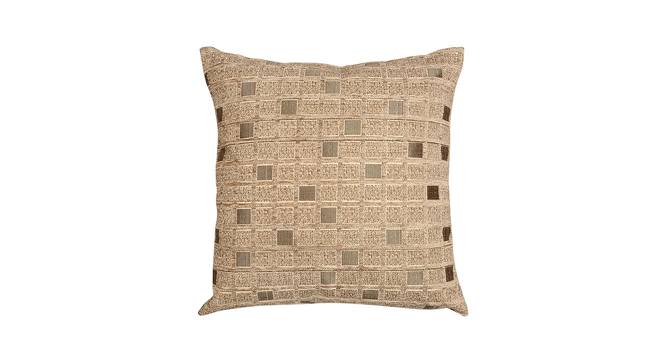 Caprice Cushion Cover Set (Beige, 41 x 41 cm  (16" X 16") Cushion Size, Set Of 2 Set) by Urban Ladder - Design 1 Side View - 405514