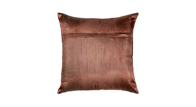 Caprice Cushion Cover Set (Brown, 41 x 41 cm  (16" X 16") Cushion Size, Set Of 2 Set) by Urban Ladder - Design 1 Side View - 405515