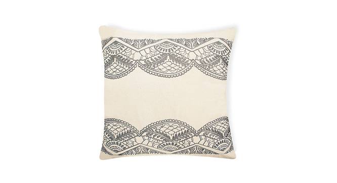 Graniteville Cushion Cover Set of 2 (Ivory, 41 x 41 cm  (16" X 16") Cushion Size, Set Of 2 Set) by Urban Ladder - Front View Design 1 - 405717
