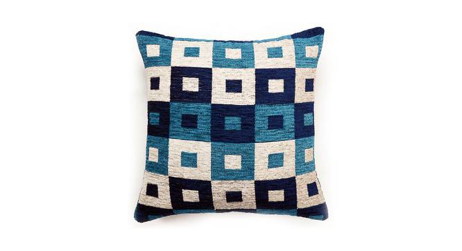 Fairmount Cushion Cover Set (Blue, 41 x 41 cm  (16" X 16") Cushion Size, Set of 5 Set) by Urban Ladder - Front View Design 1 - 405727