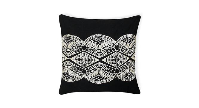 NoHo Cushion Cover Set of 2 (Black, 41 x 41 cm  (16" X 16") Cushion Size, Set Of 2 Set) by Urban Ladder - Front View Design 1 - 405819
