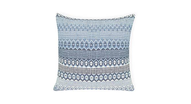 Melrose Cushion Cover Set (Blue, 41 x 41 cm  (16" X 16") Cushion Size, Set Of 2 Set) by Urban Ladder - Front View Design 1 - 405820