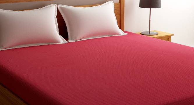 Senegal Bedsheet (Maroon, Double Size) by Urban Ladder - Front View Design 1 - 405897