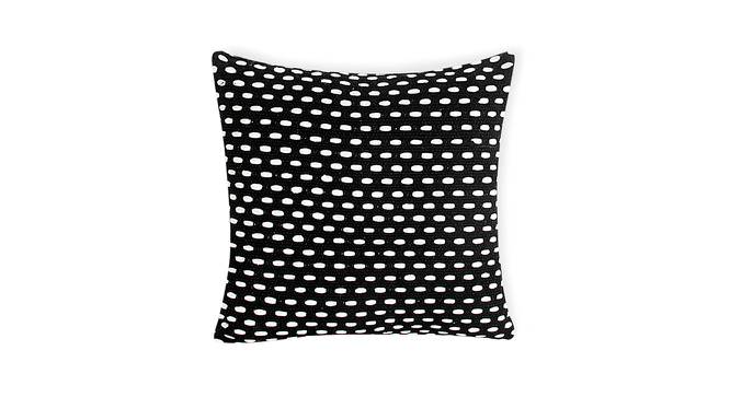 Tudor Cushion Cover Set (Black, 46 x 46 cm  (18" X 18") Cushion Size, Set Of 2 Set) by Urban Ladder - Front View Design 1 - 405900