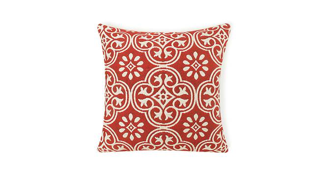Riverdale Cushion Cover Set (Red, 41 x 41 cm  (16" X 16") Cushion Size, Set Of 2 Set) by Urban Ladder - Front View Design 1 - 405906