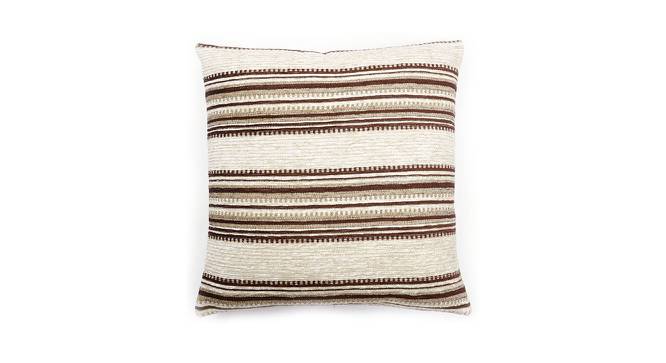 Wakefield Cushion Cover Set (Brown, 41 x 41 cm  (16" X 16") Cushion Size, Set Of 2 Set) by Urban Ladder - Front View Design 1 - 405910