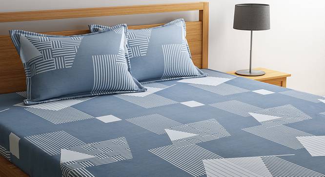 Amerigo Bedsheet Set (Grey, Queen Size) by Urban Ladder - Cross View Design 1 - 406095