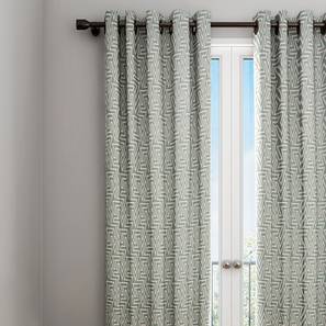 White Curtains Design Grey Cotton Door Curtain