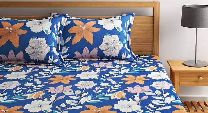 Donte Bedsheet Set (Blue, King Size) by Urban Ladder - Front View Design 1 - 406199