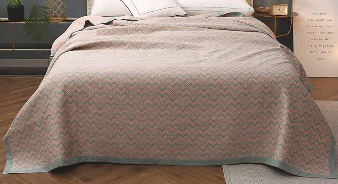 Dune Quilt (Peach, Single Size) by Urban Ladder - Front View Design 1 - 406262