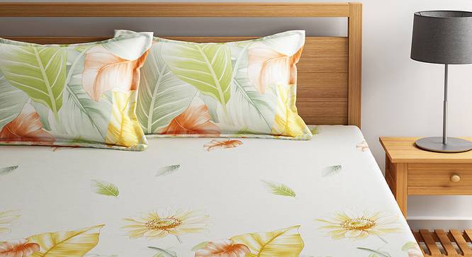 Donte Bedsheet Set (Yellow, Queen Size) by Urban Ladder - Front View Design 1 - 406264
