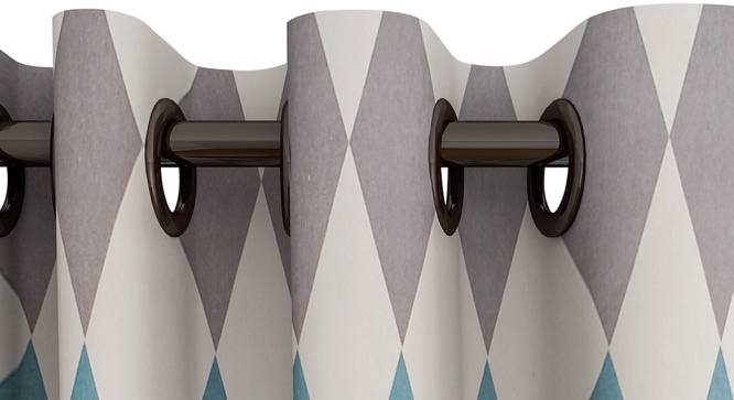 Galena Door Curtain (Grey, 210 x 120 cm  (83" x 47") Curtain Size) by Urban Ladder - Cross View Design 1 - 406329