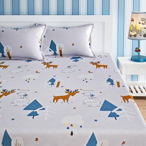 Decor Kids Design Giovani Bedsheet Set (Grey, Queen Size)