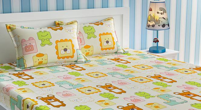 Gisele Bedsheet Set (Yellow, Queen Size) by Urban Ladder - Cross View Design 1 - 406390